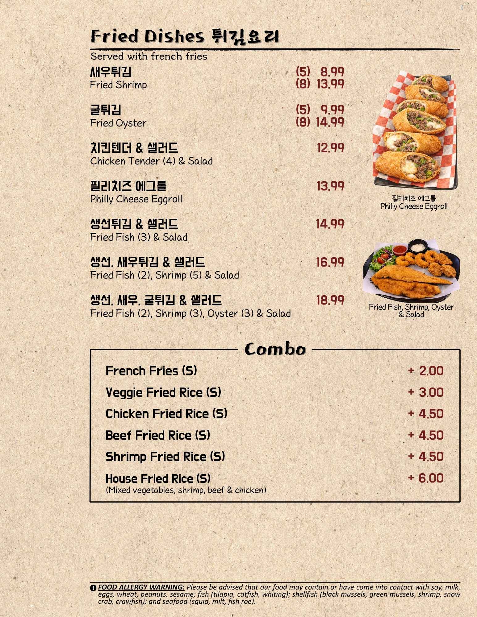 Menu page 9